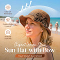 🔥Elegant Woven Straw Sun Hat with Bow